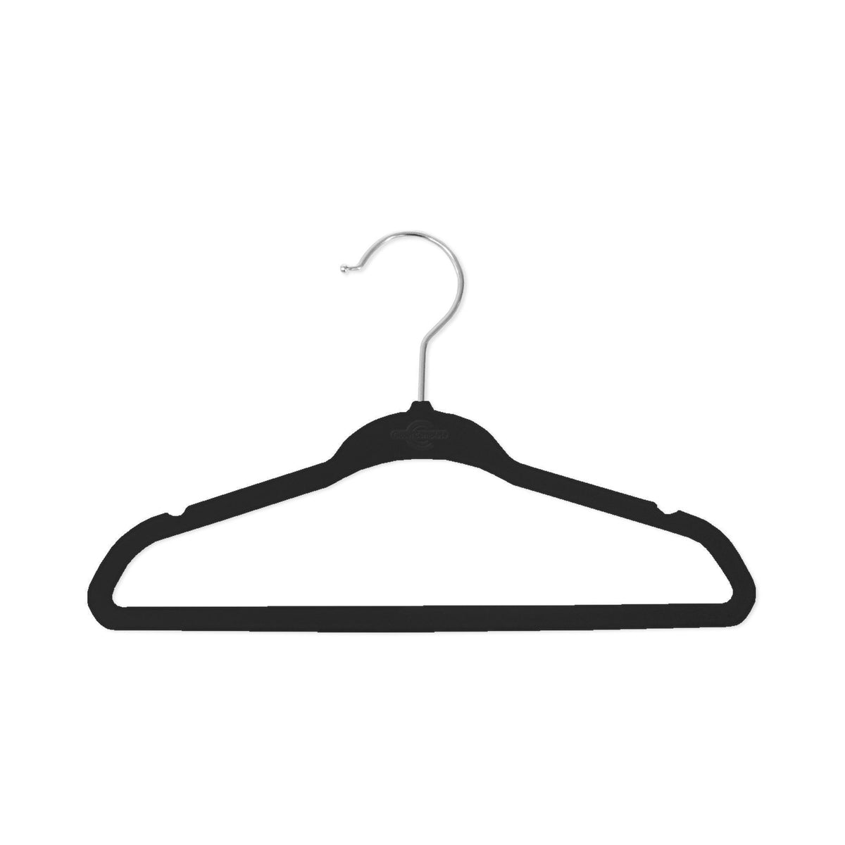 Lousia Velvet Hangers with Clips for Skirt/Pants Rebrilliant Color: Black