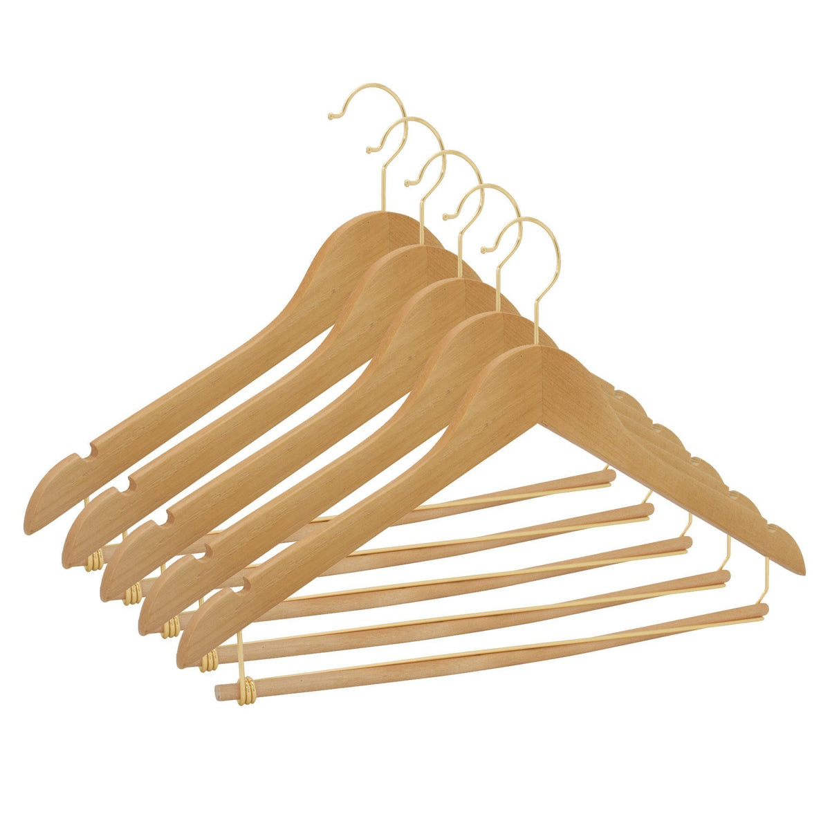 Premium Wood Suit Hangers  Hangers with Locking Pants Bar –