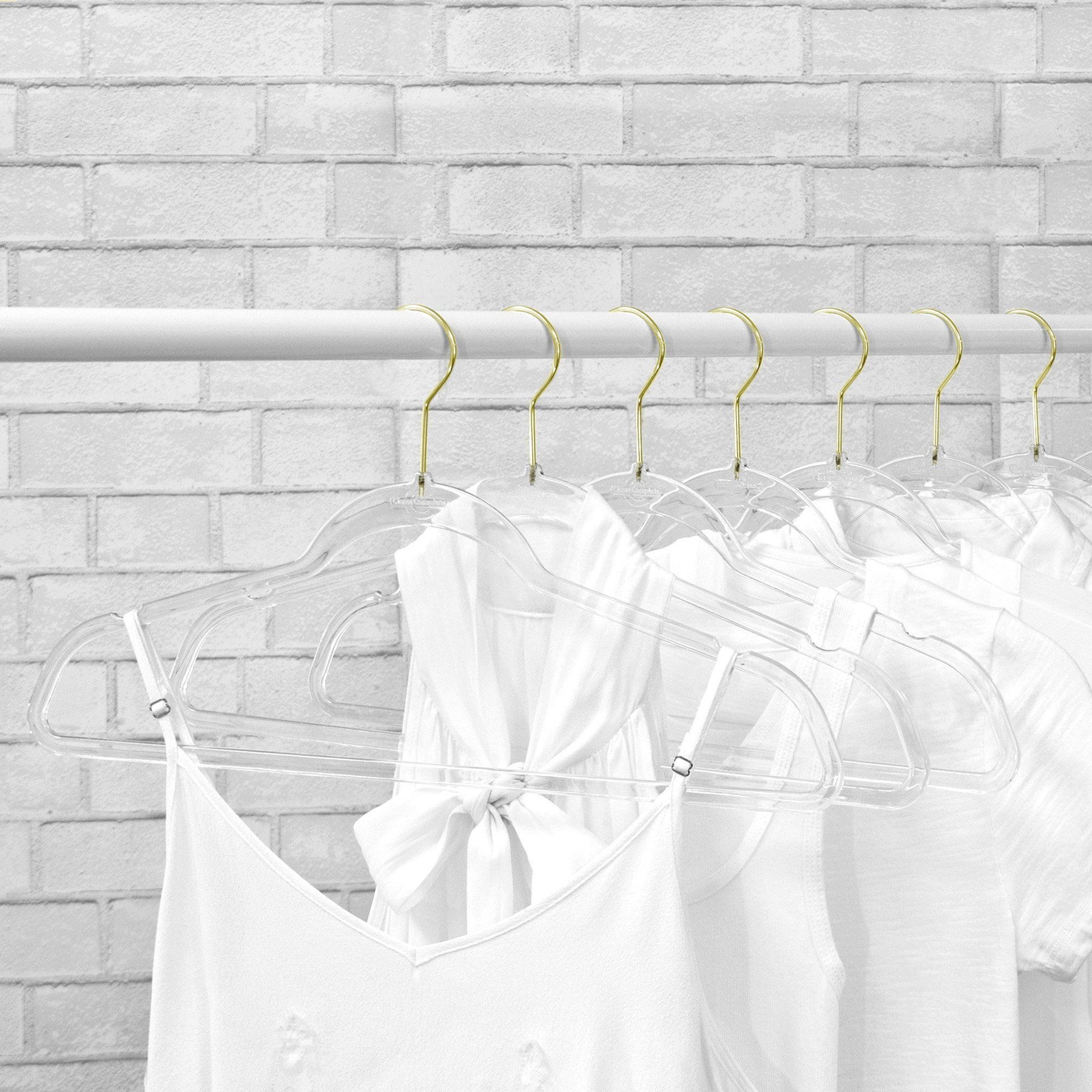 Completely Clear Acrylic Hangers  Space Saving Invisible Hangers –