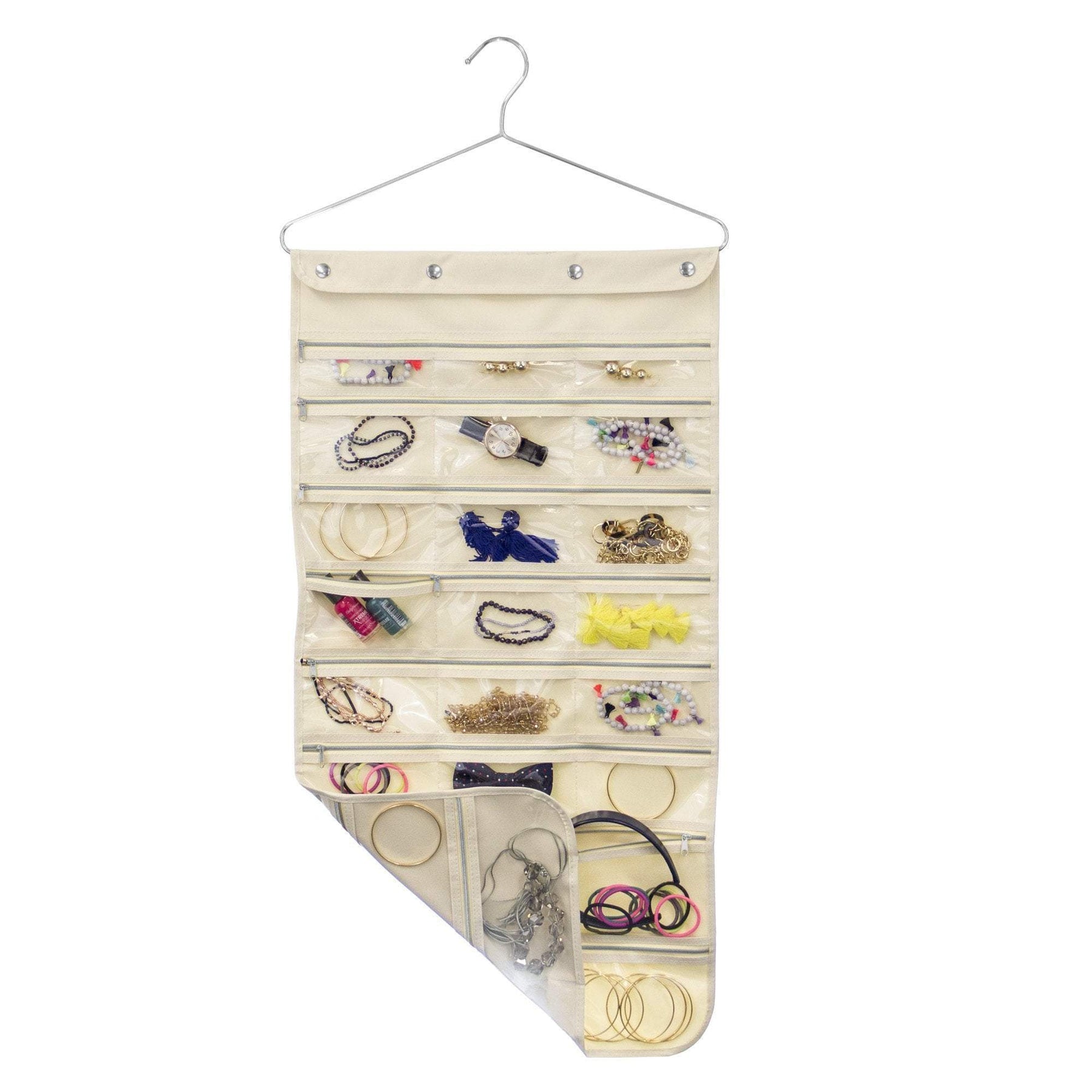 44 Pocket Oxford Canvas Hanging Jewelry Organizer – ClosetComplete.com