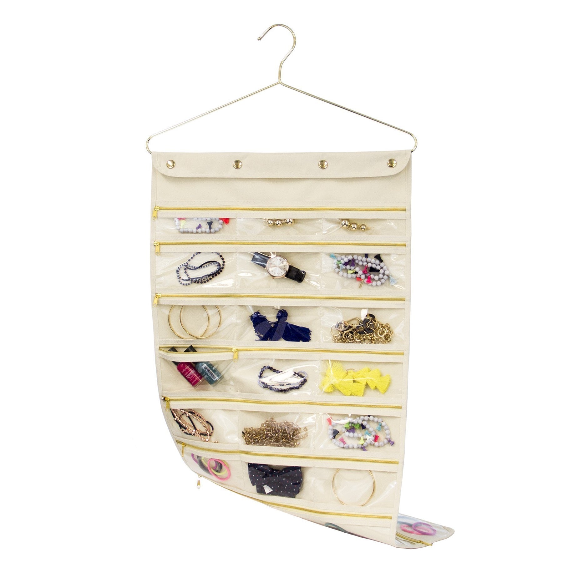 44 Pocket Oxford Canvas Hanging Jewelry Organizer – ClosetComplete.com