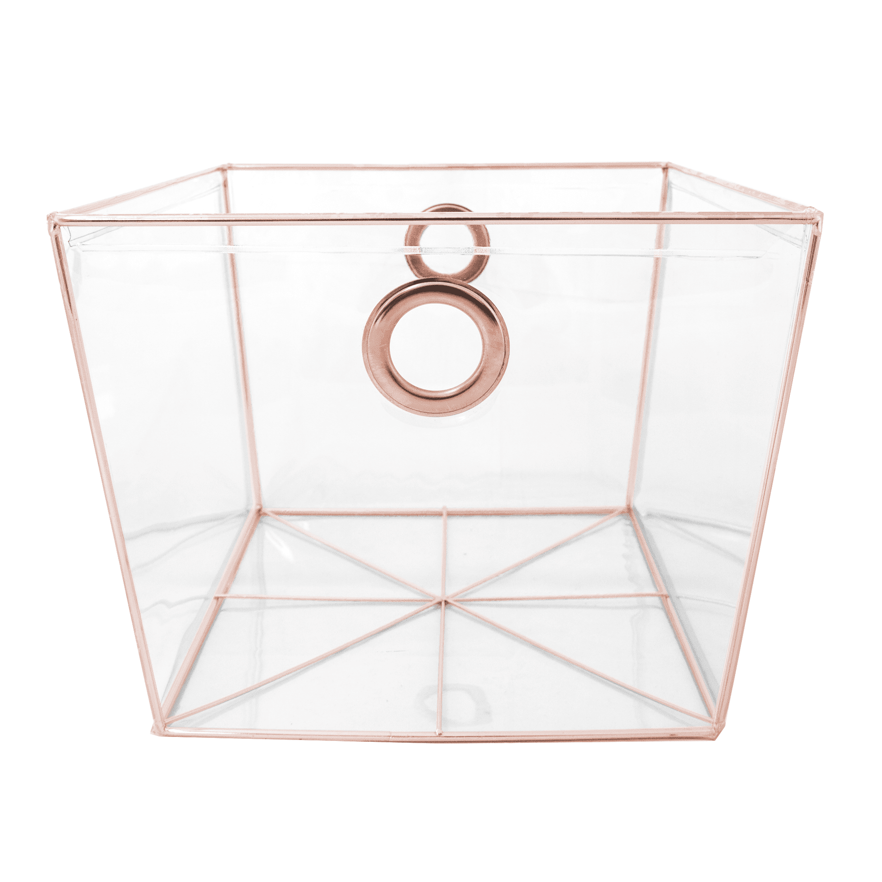 3pc Completely Clear Invisible Storage Bins / Tapered Totes –
