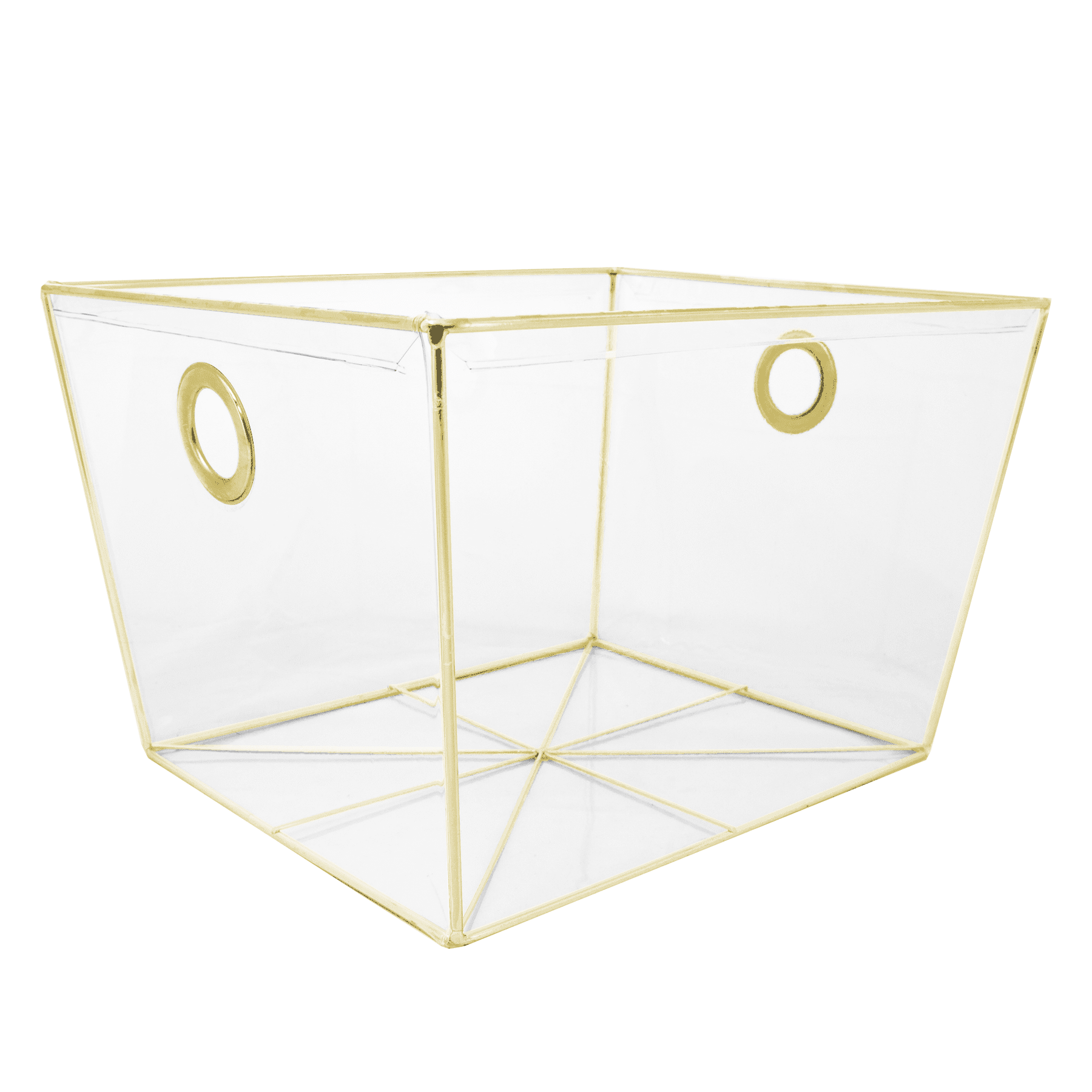 3pc Completely Clear Invisible Storage Bins / Tapered Totes –