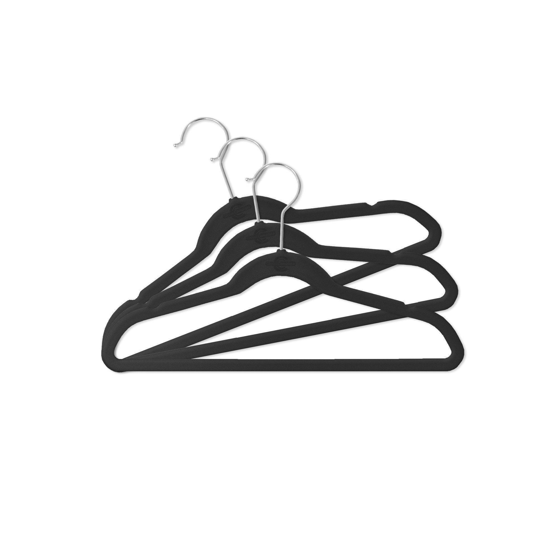 Closet Complete 50 Pack 'Heather Look' Velvet hangers - Heather Grey Chrome  Hooks (more colors available) 